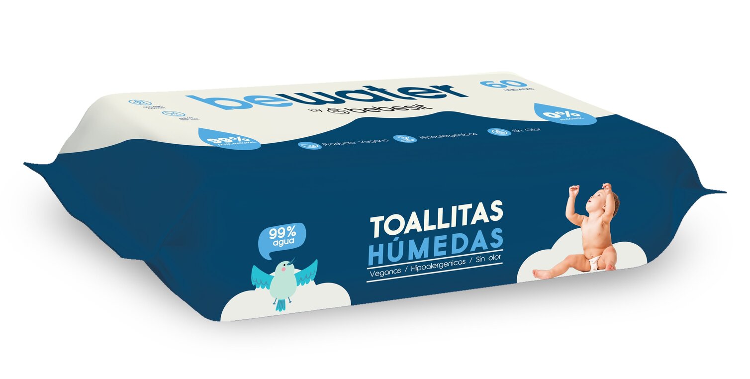 Wipes Toallitas Húmedas Be Water Bebesit Caja 12 paquetes 720 unidades