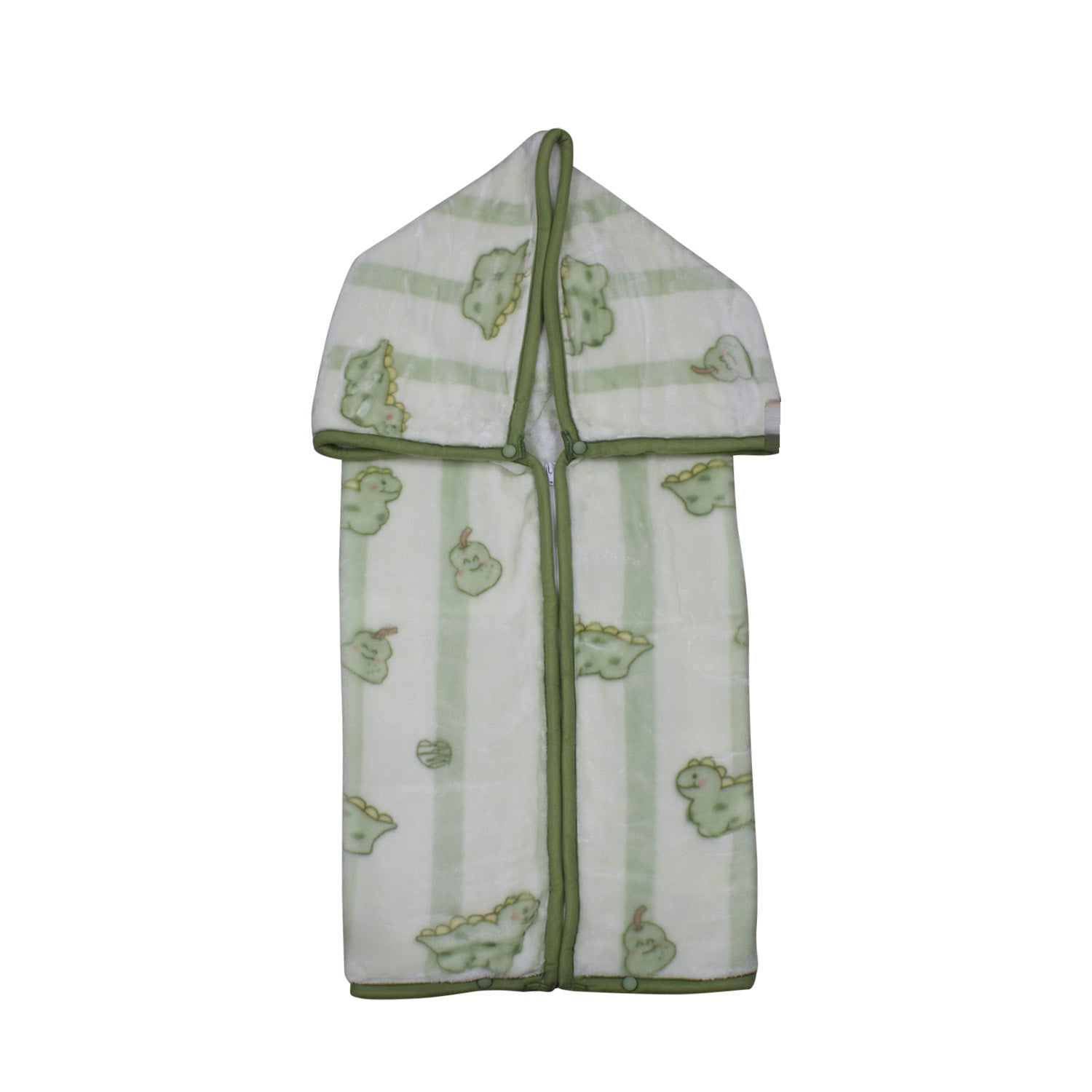 Saco con Broche Ultra Soft Dino 80x110cm Verde Bebesit