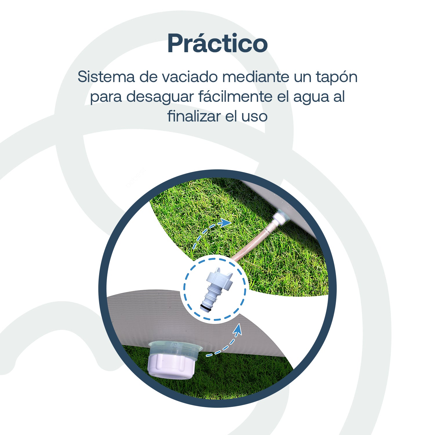 Piscina Estructural con Bomba y Cobertor 300x207x65cm BeSplash