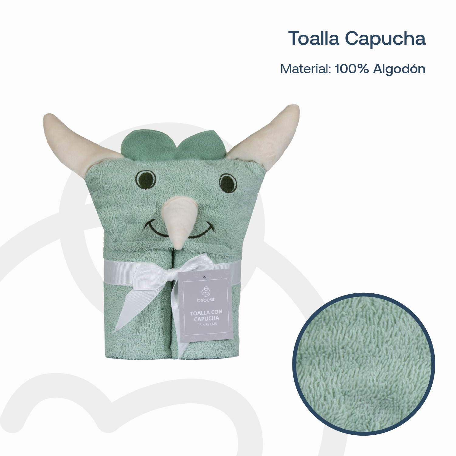 Toalla Capucha Dinosaurio Bebesit