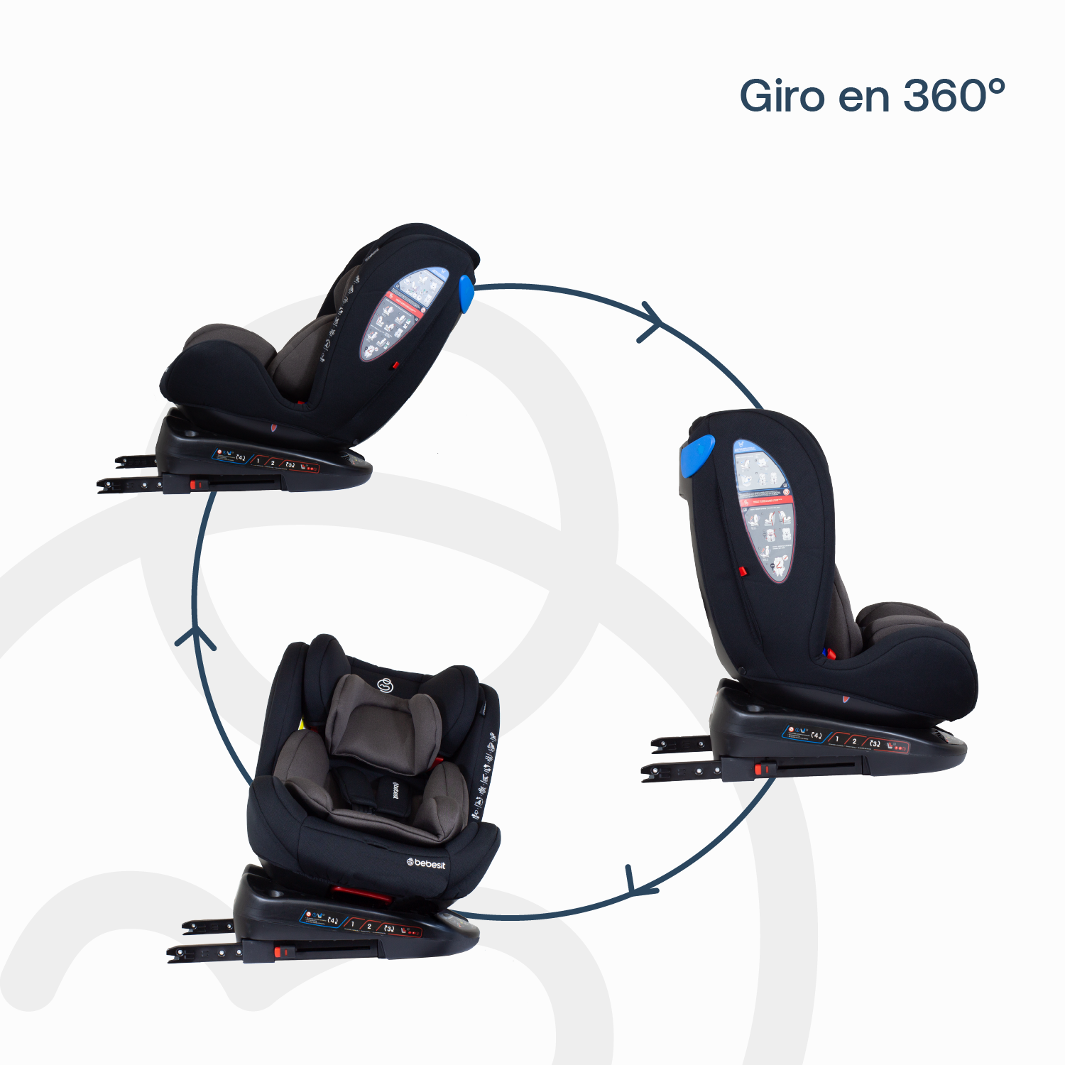 Silla de Auto Convertible 360 OneFix Grey