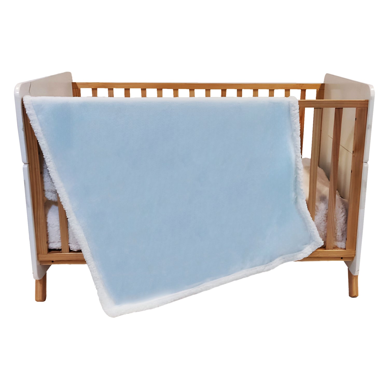 Manta Sherpa de polar  - Celeste