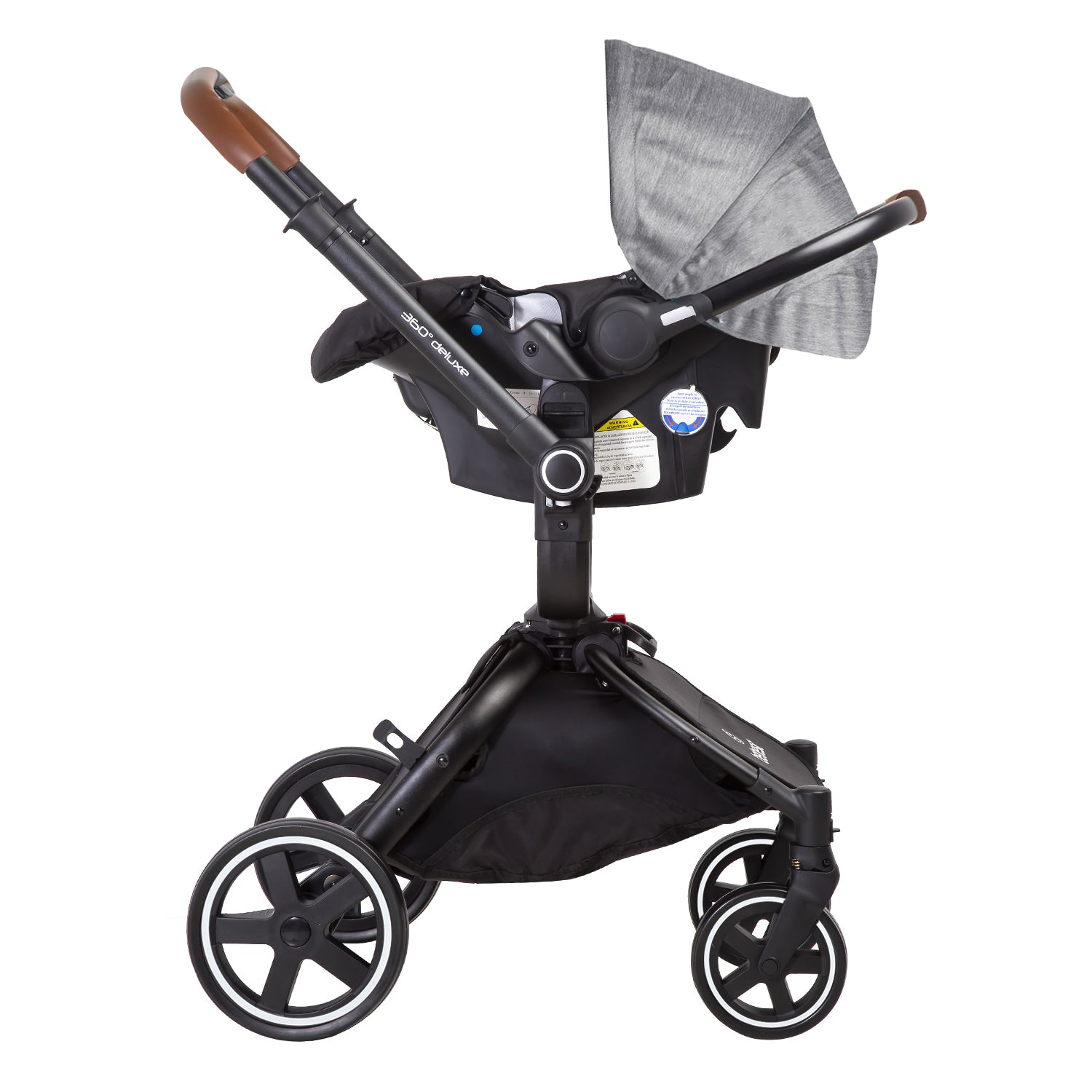 Coche Cuna travel system Deluxe 360° SX Gris
