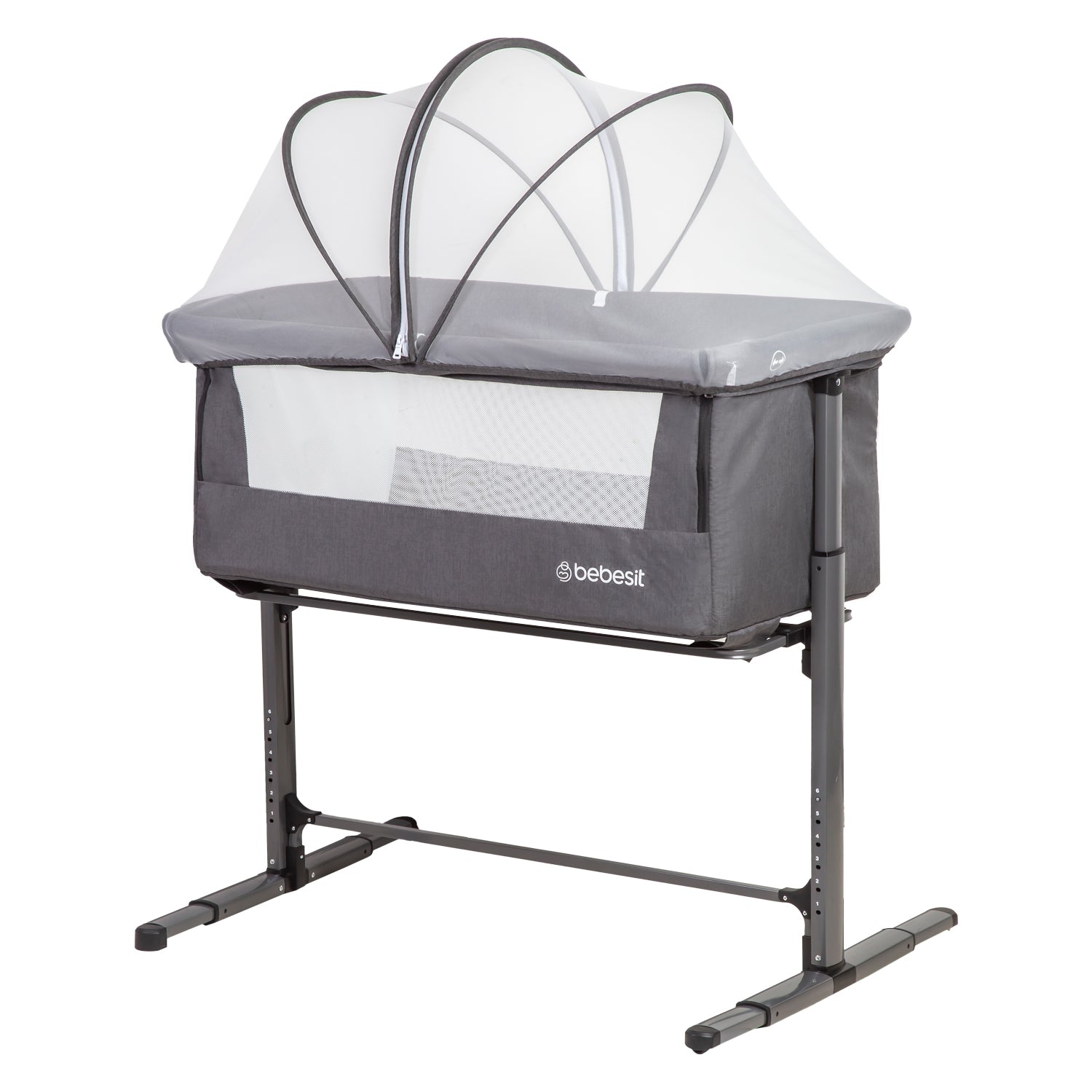 Cuna Colecho con Mosquitero MySide LX Gris Bebesit