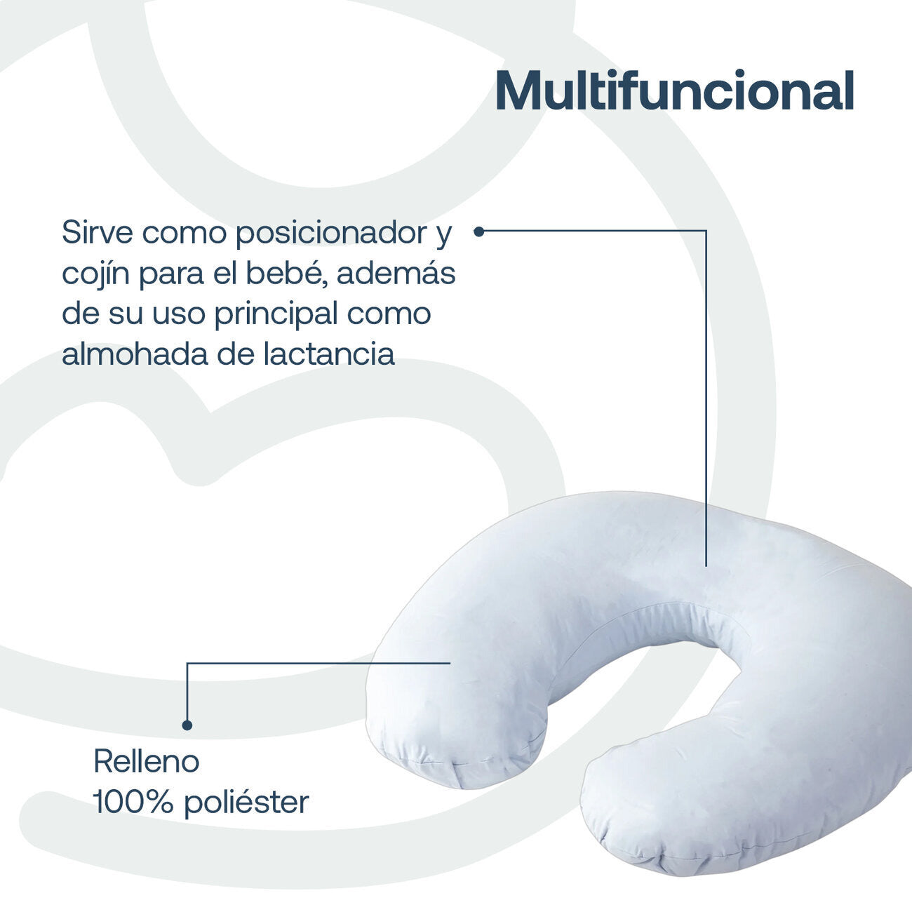 Almohada Lactancia Azul Bebesit