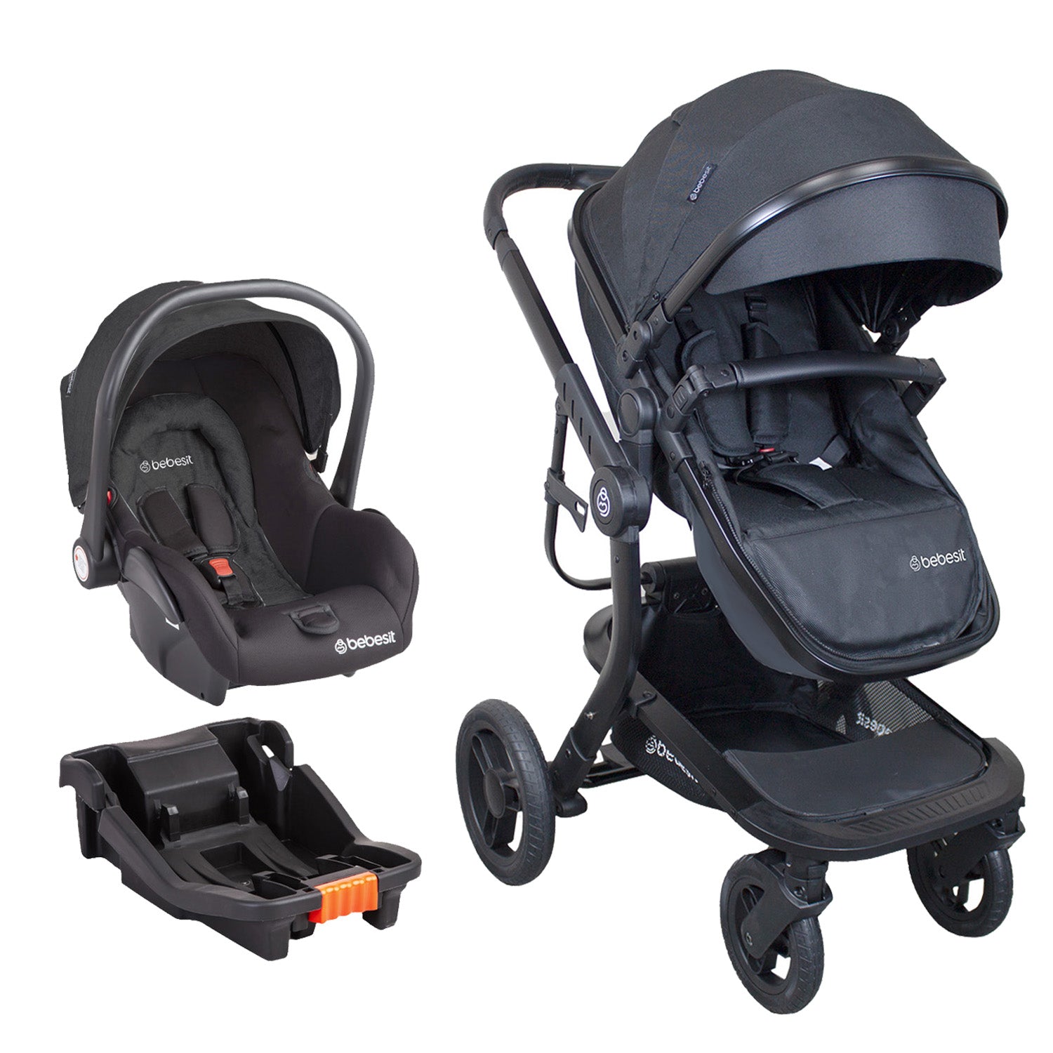 Coche Cuna travel system Taurus Negro