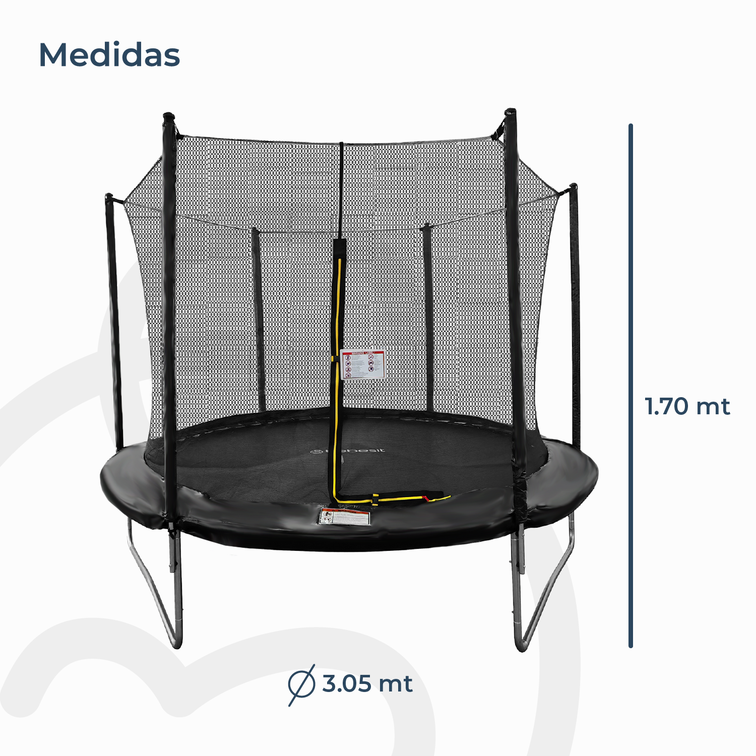 Cama Elástica Trampolín 3,05 mt + Escalera y Malla Seguridad
