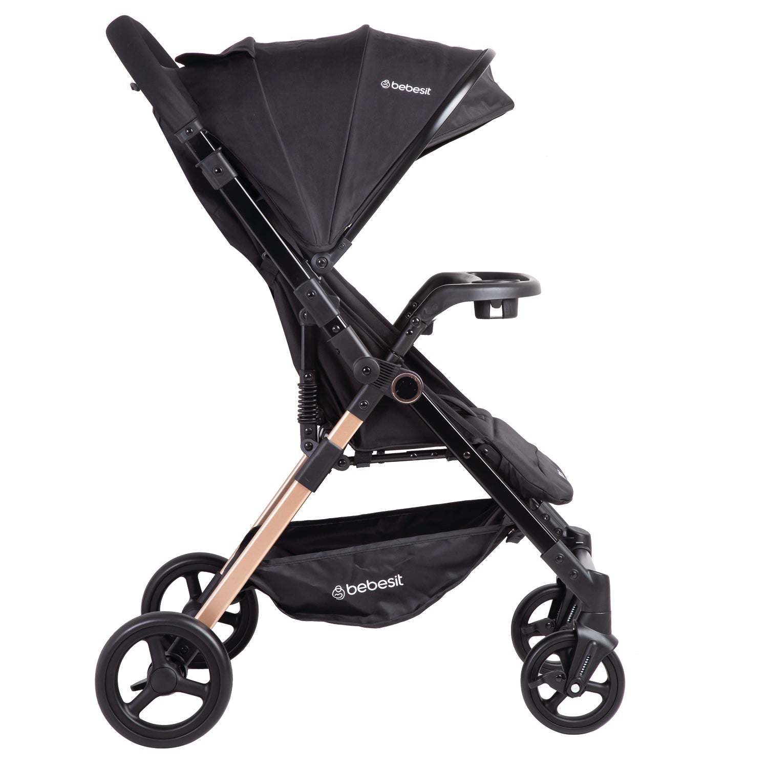 Coche de Paseo City Reversible con Bandeja Negro