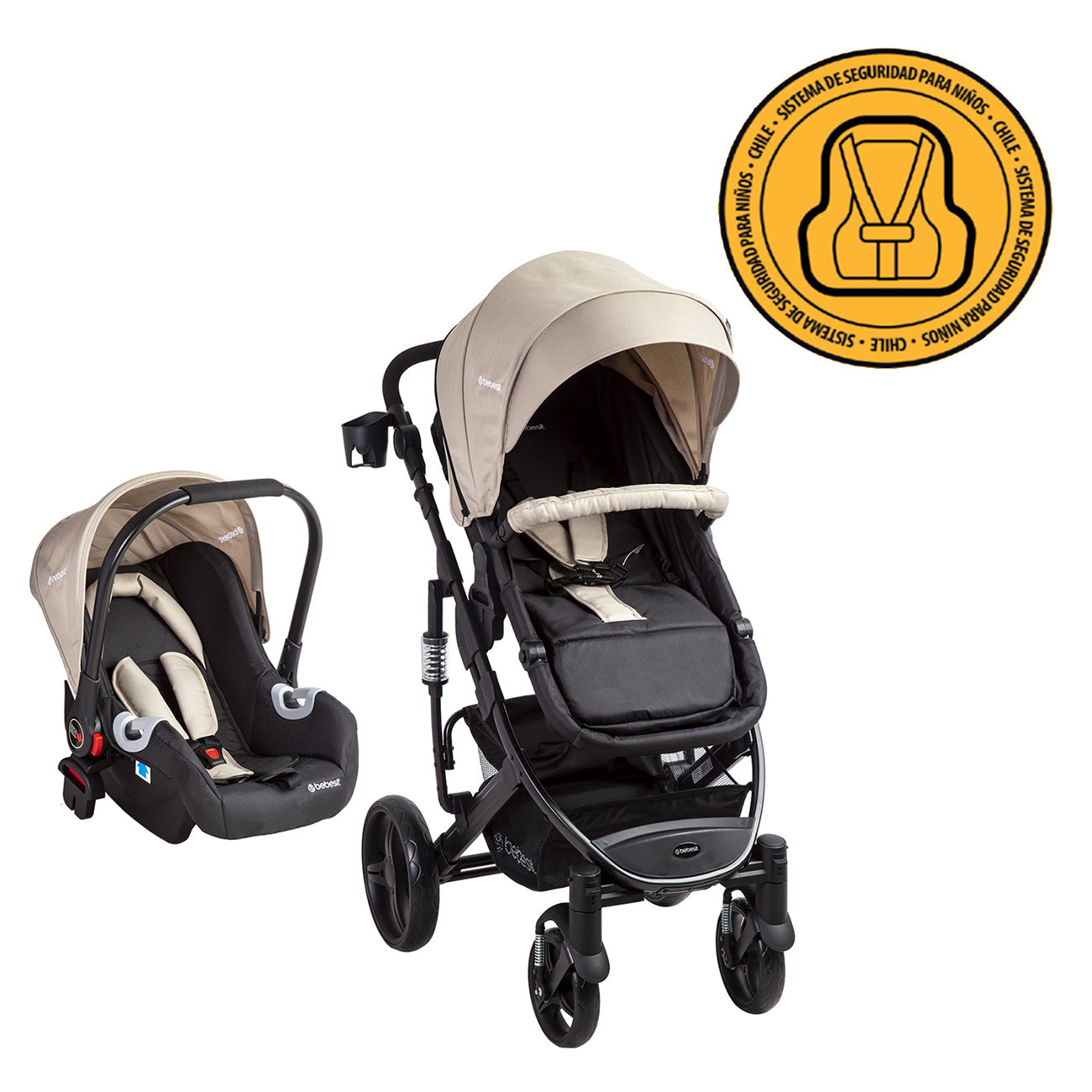 Coche Cuna travel system Quest Beige Bebesit