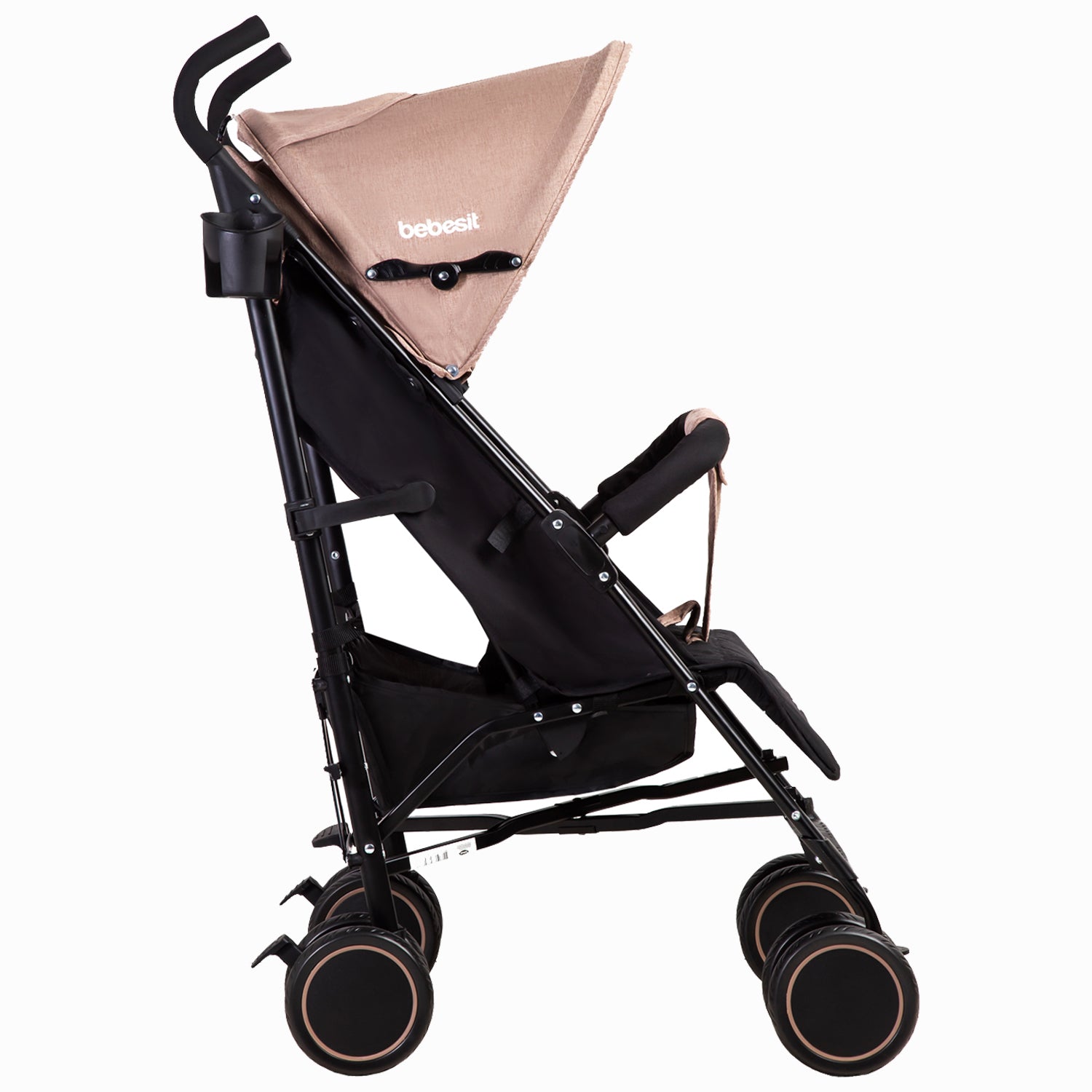 Coche Paragua Khronos Beige Rosado Bebesit
