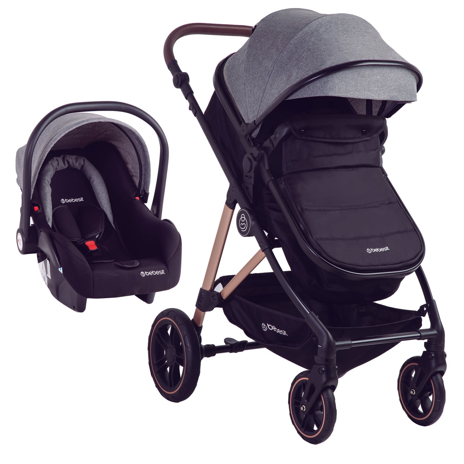 Coche Cuna travel system Neo Gris