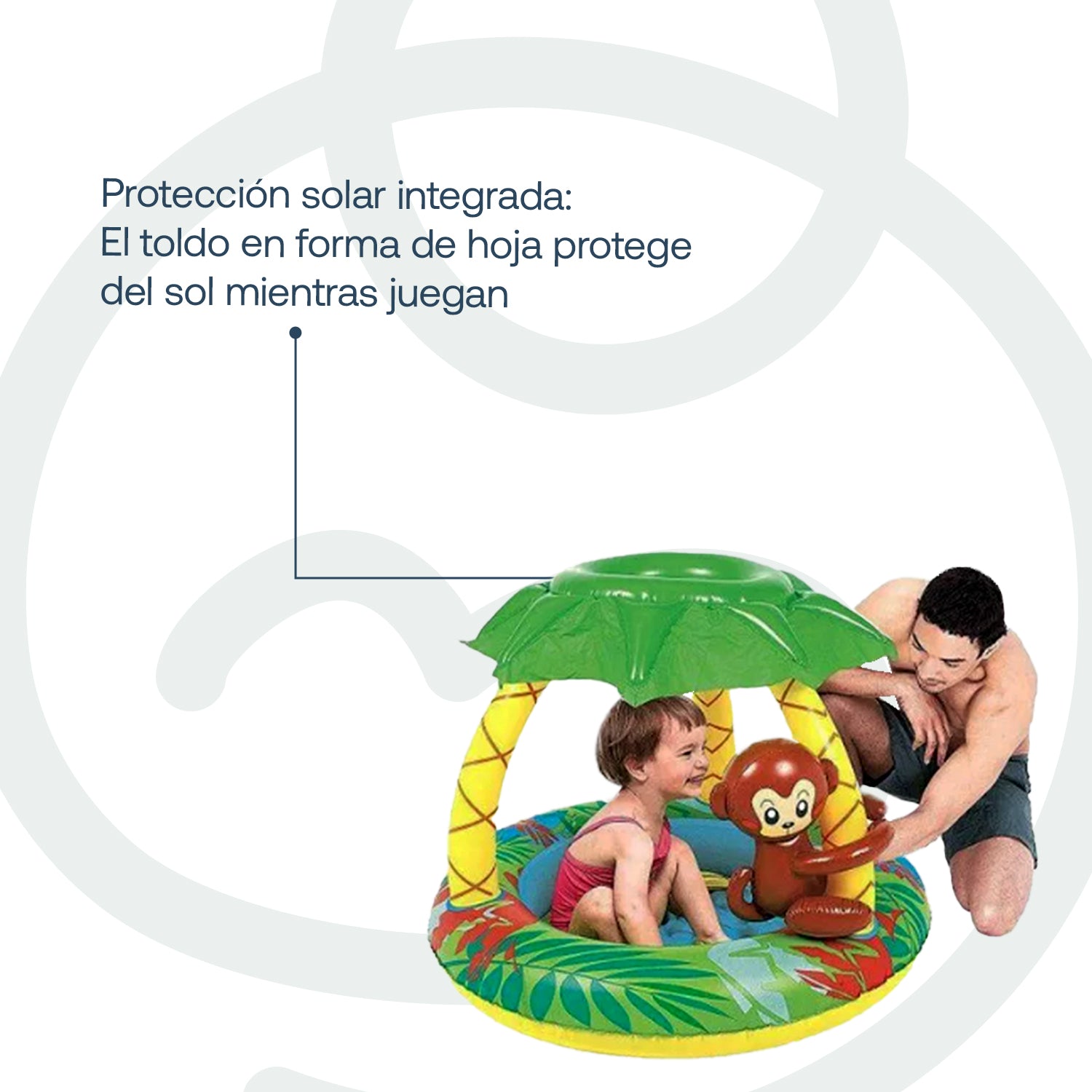 Piscina Infantil Inflable Selva Parasol Be Splash