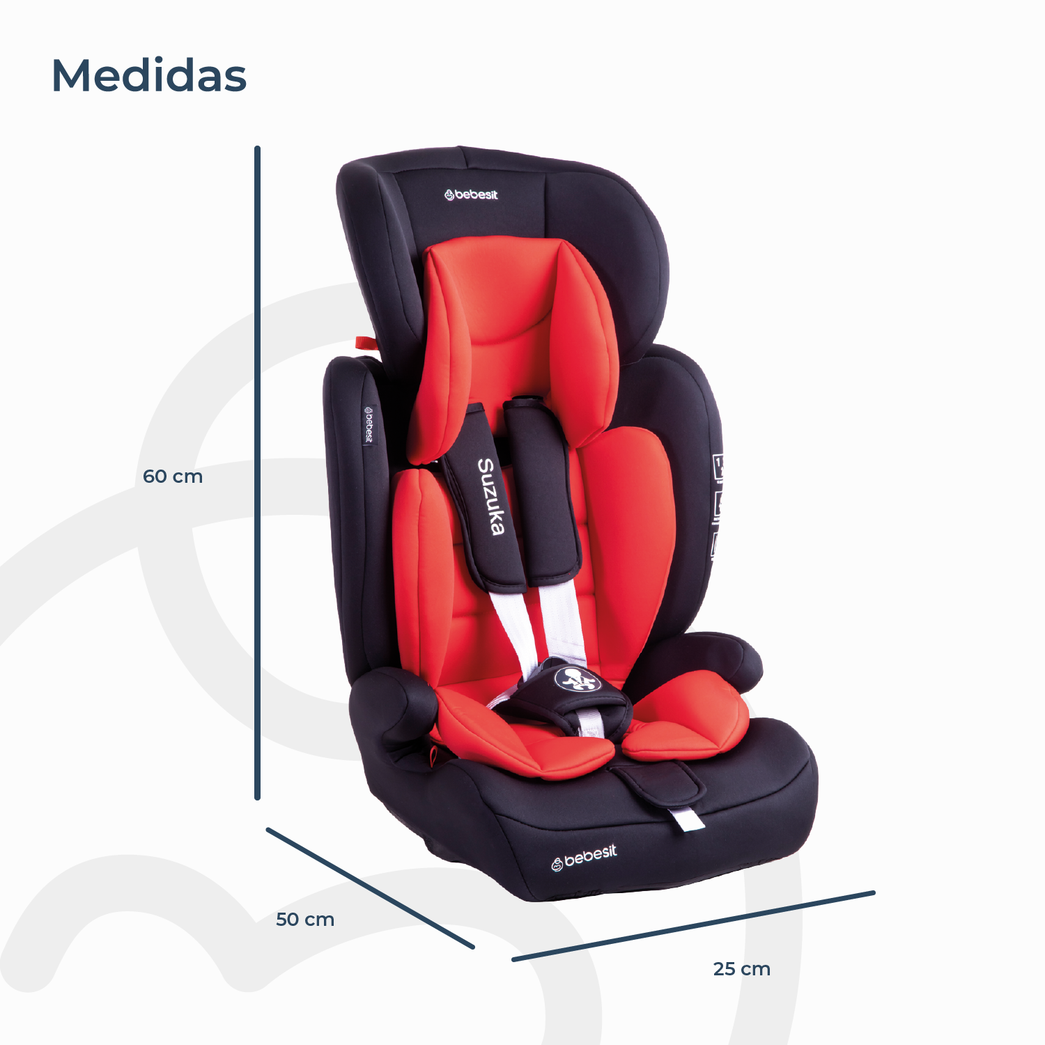 Silla de Auto Butaca Suzuka Rojo Bebesit