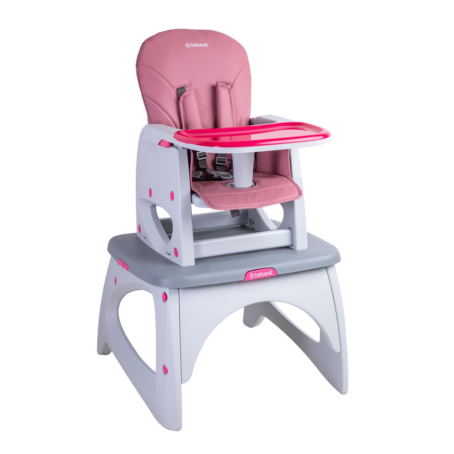 Silla de Comer Escritorio Balancin Eat&Swing Rosa Bebesit