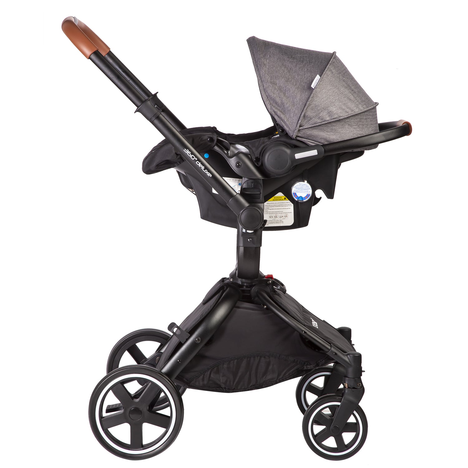 Coche Cuna travel system Deluxe 360° SX Gris