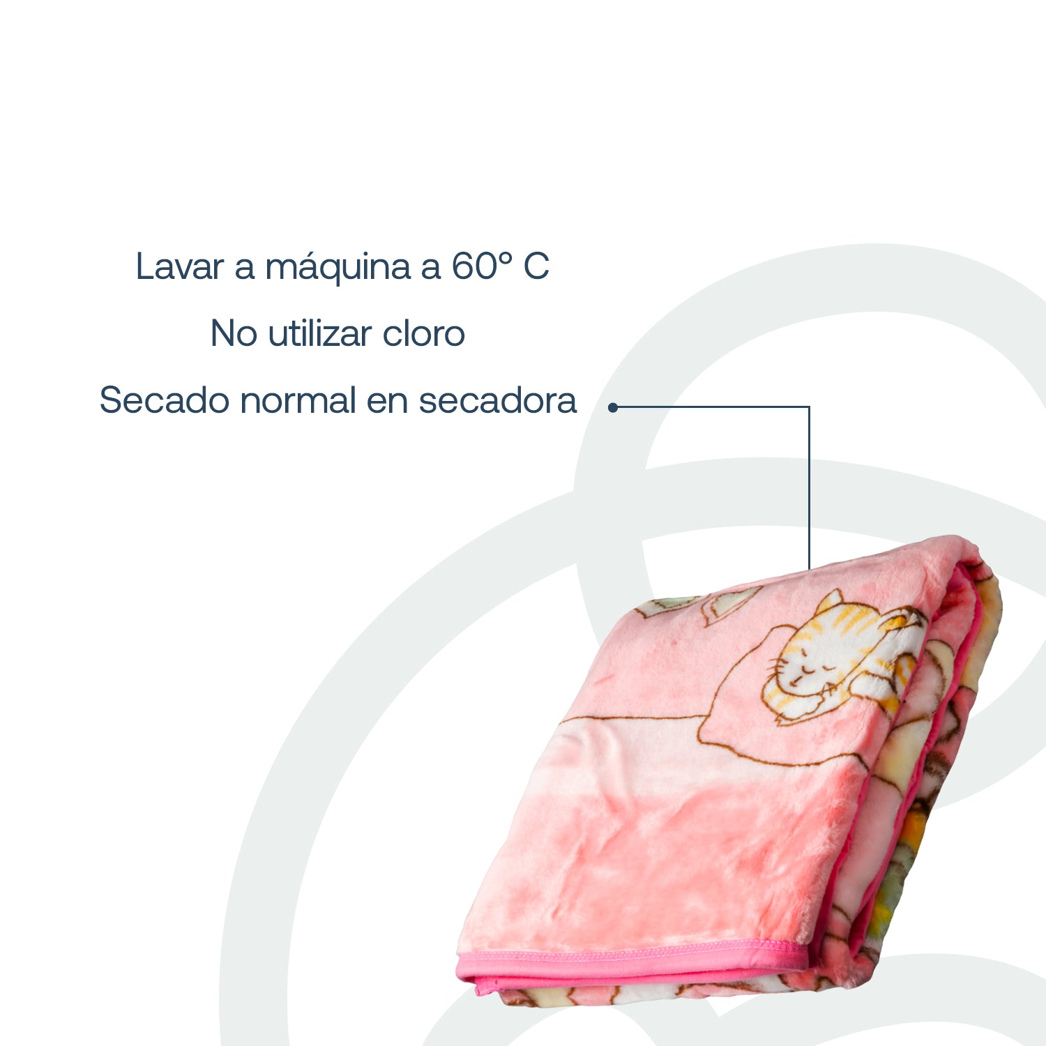 Frazada Osos Reversible Rosa