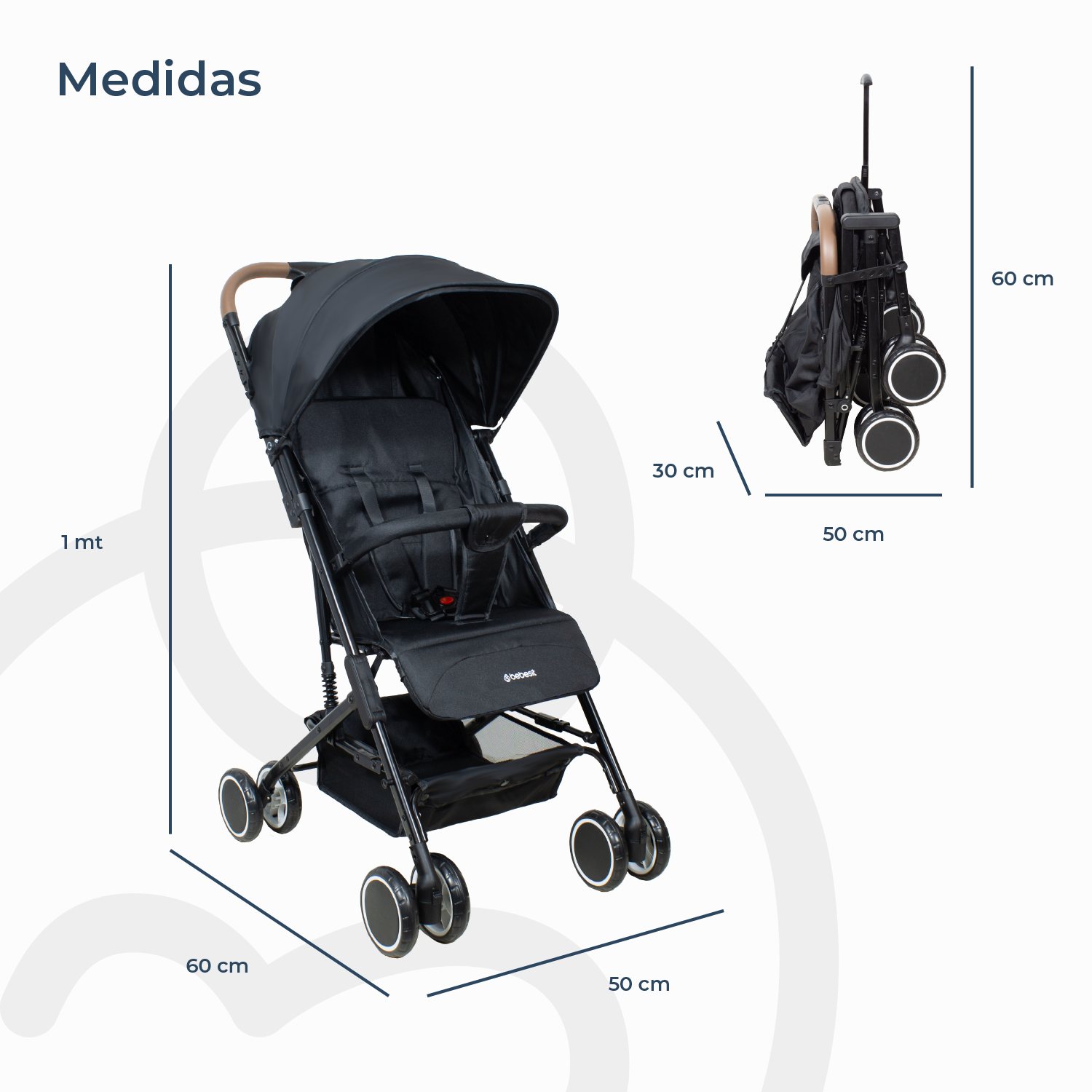 Coche Paseo Maleta Sprint SX Negro