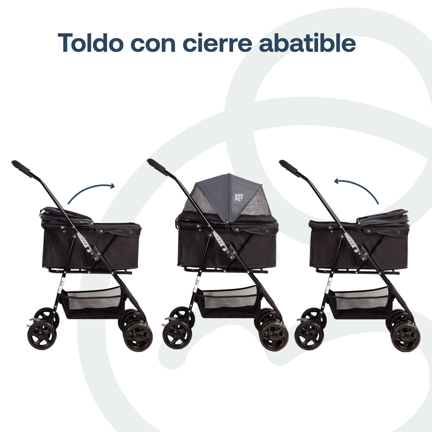 Coche Mascotas Plegable Easy Perro Gato Negro BeePet by Bebesit