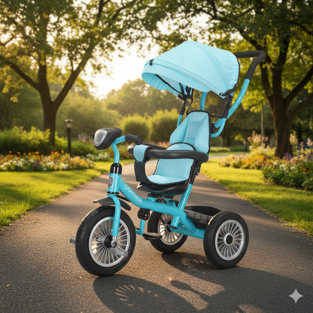 Triciclo Paseo Infantil 360 1326 LX Verde Bebesit