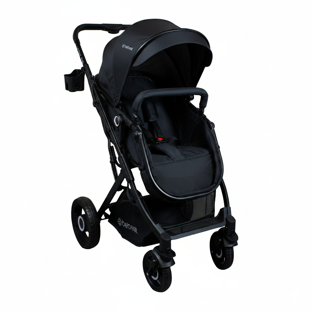 Coche Cuna Paseo Vox Negro Bebesit