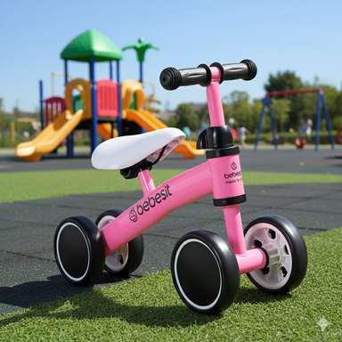 Bicicleta Triciclo Aprendizaje 4 Ruedas XT02 Rosa Bebesit