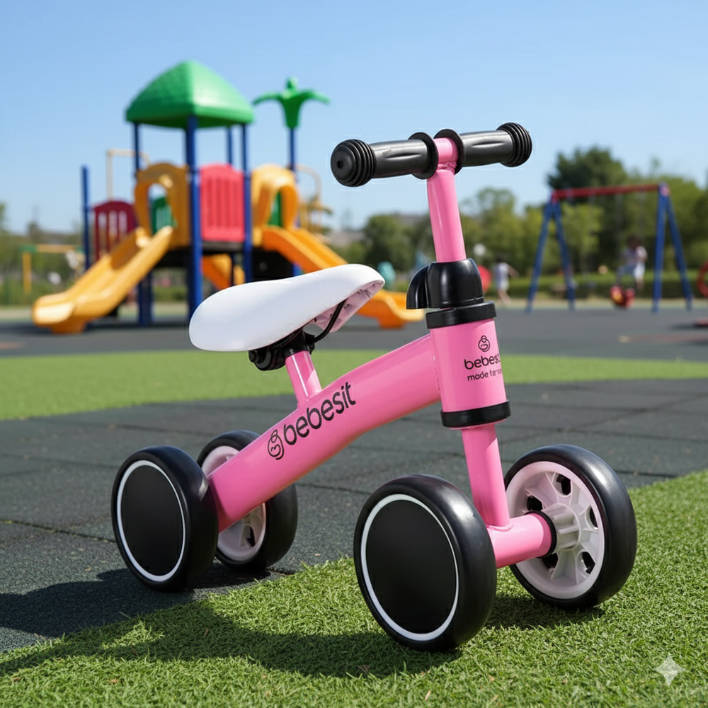 Bicicleta Triciclo Aprendizaje 4 Ruedas XT02 Rosa Bebesit