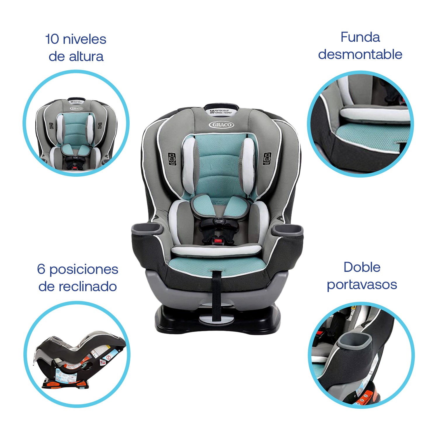 Silla de Auto Convertible Extend2Fit Spire