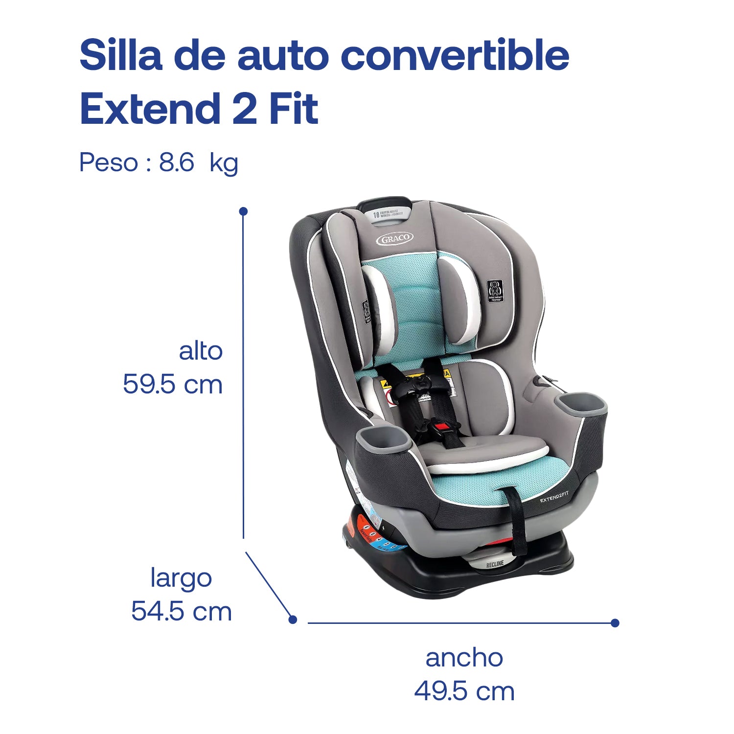 Silla de Auto Convertible Extend2Fit Spire