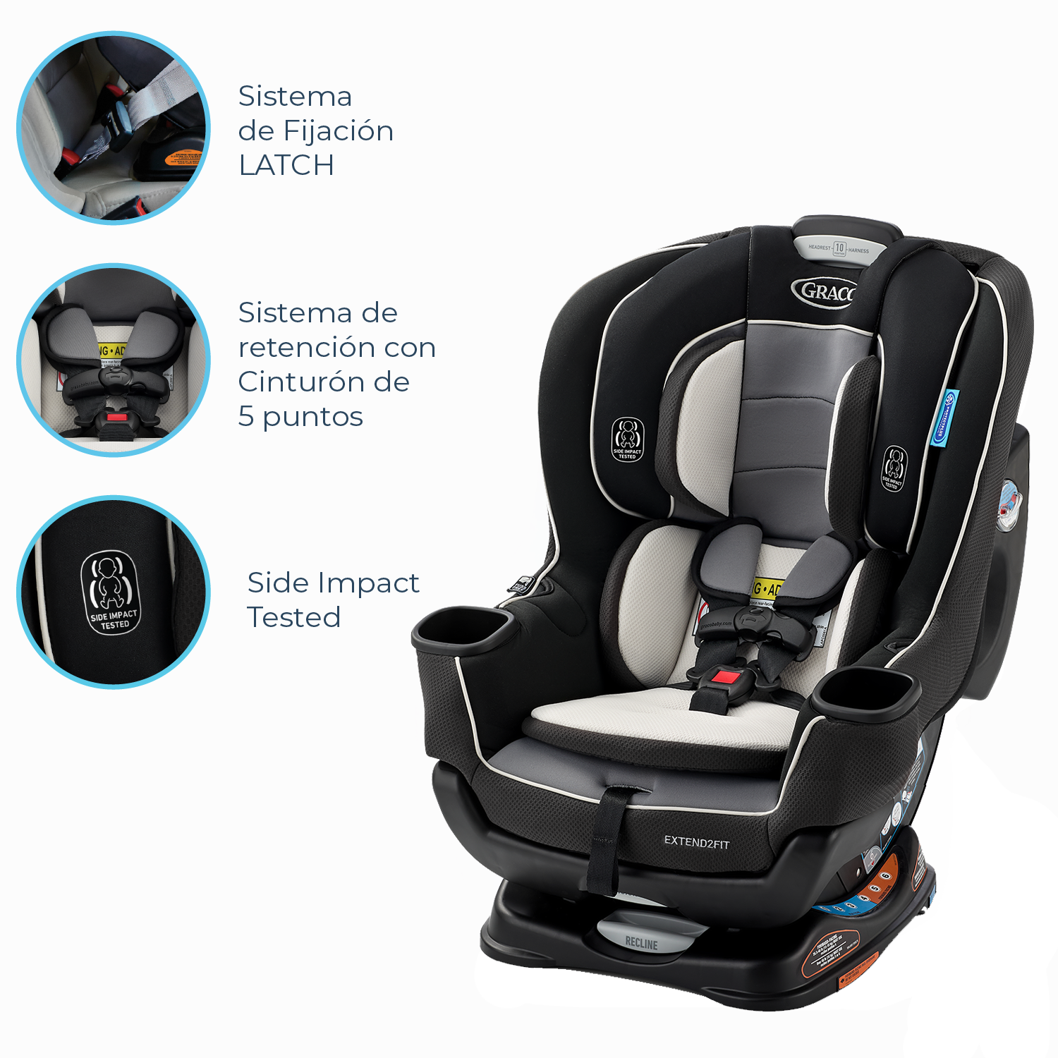 Silla de Auto Convertible Extend2fit Gotham