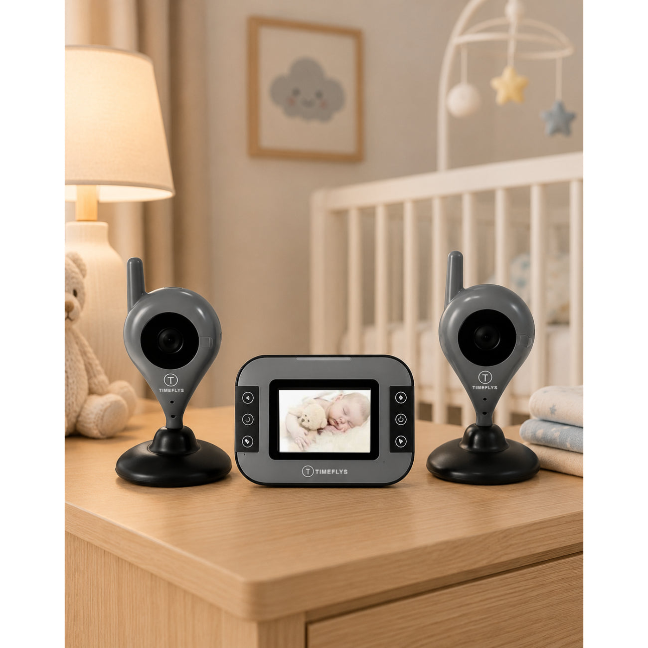 Monitor Bebé Audio y Video x2 Cámara Visión Nocturna Bebesit