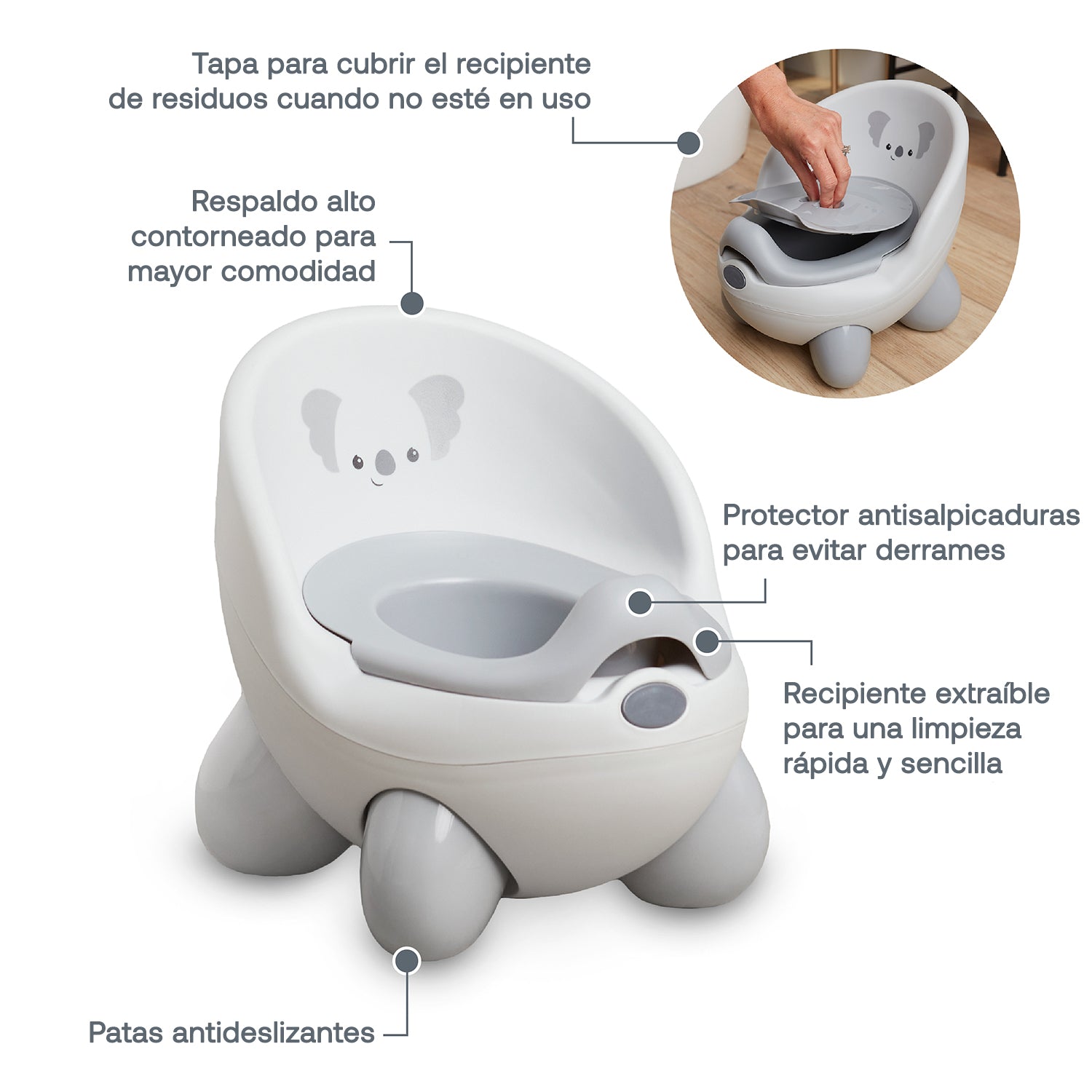 Pelela de Entrenamiento Portátil para Niños Potty Pals Koala