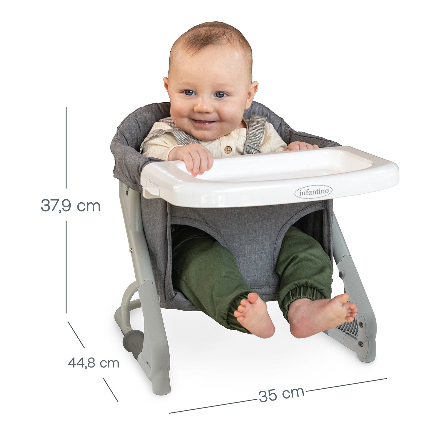 Silla Comer Portátil 3 en 1 The Ultimate Travel Booster Gris