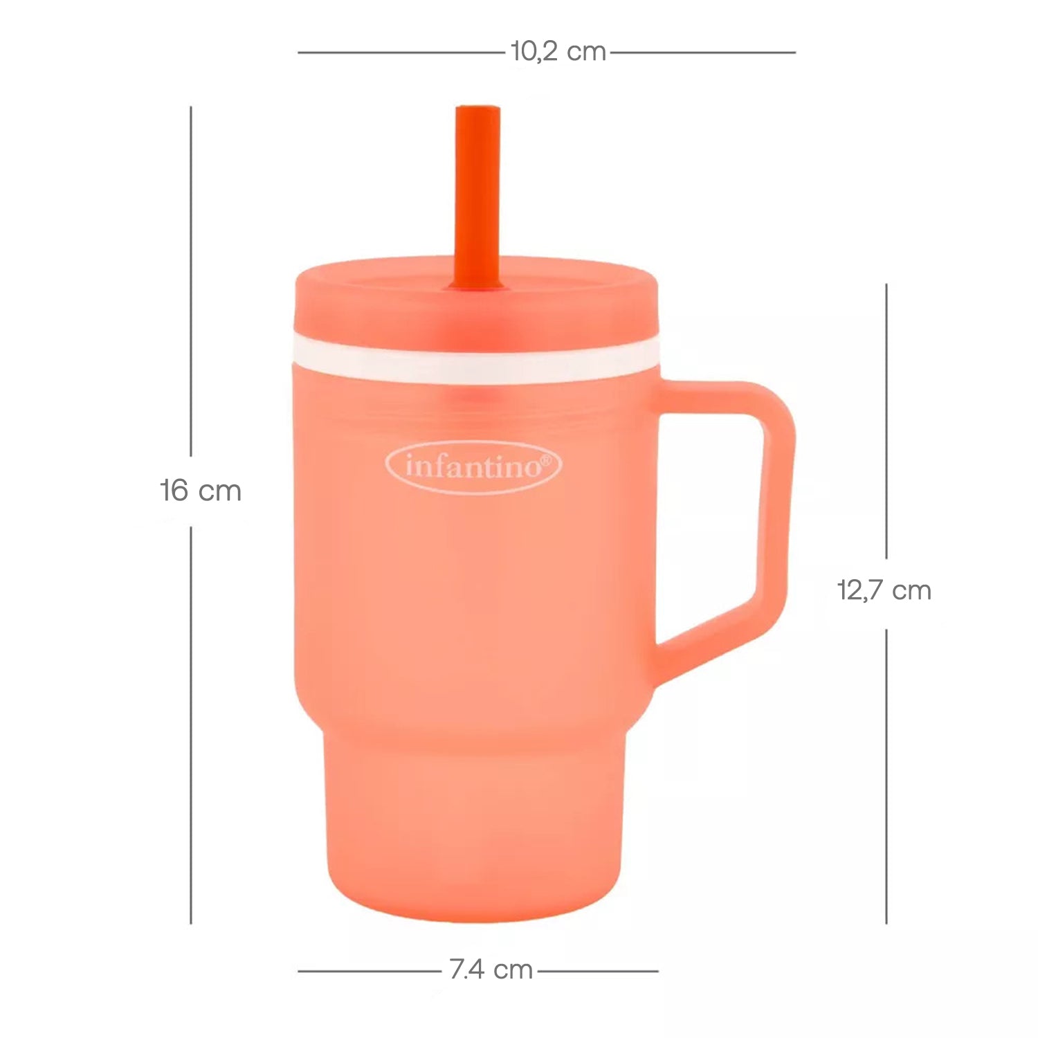 Vaso Antiderrame con Bombilla My 1st Tumbler 250ml Rosa