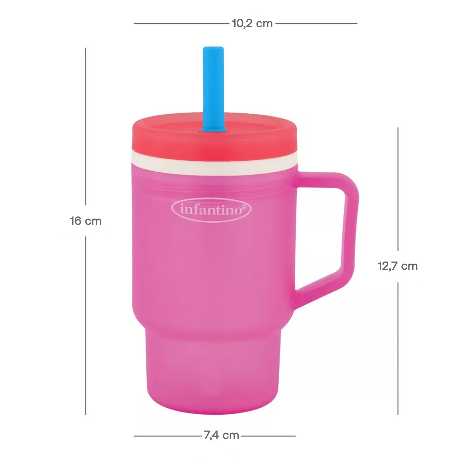 Vaso Antiderrame Bombilla My 1st Tumbler 266ml Frambuesa