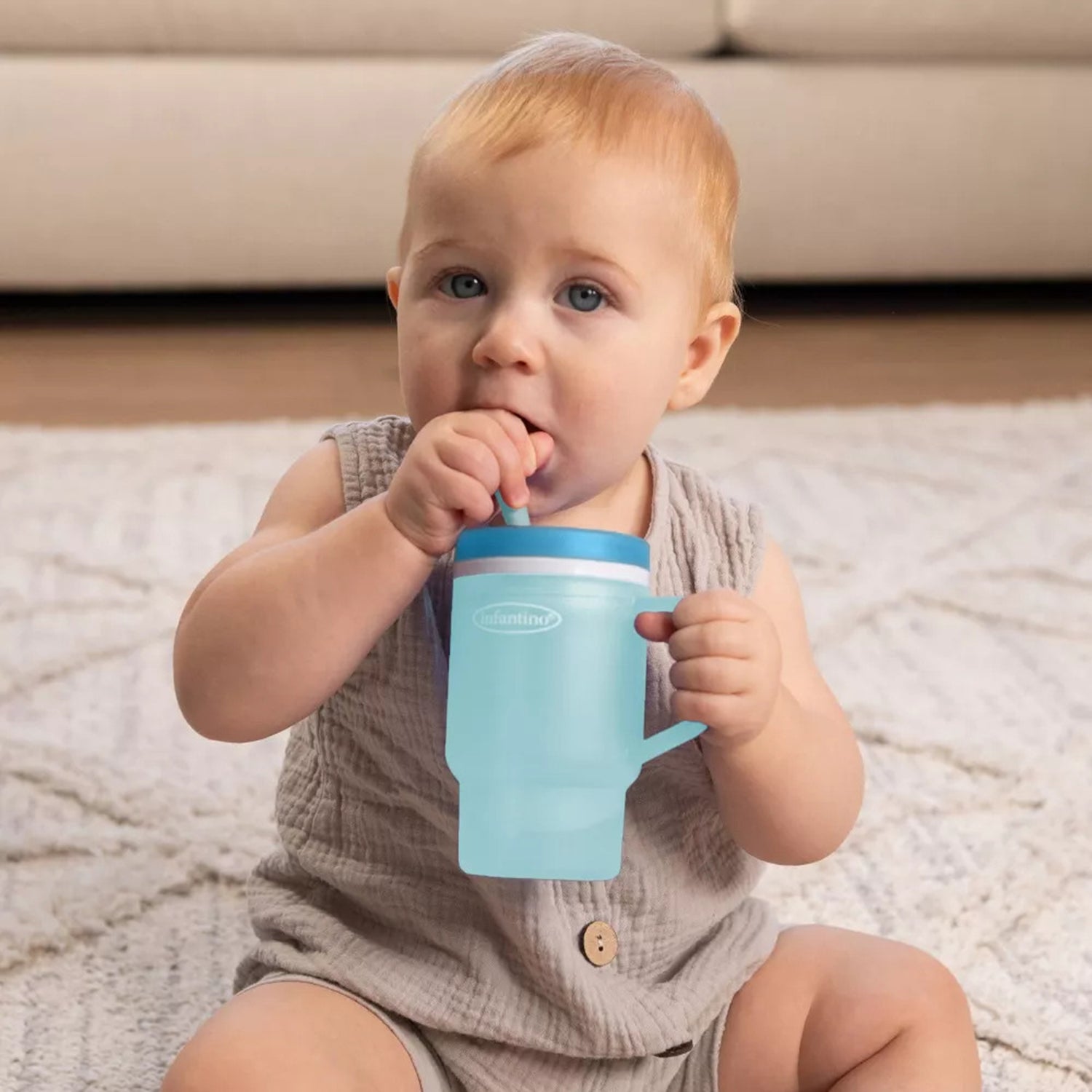 Vaso Antiderrame con Bombilla My1st Tumbler 266ml Moody Blue