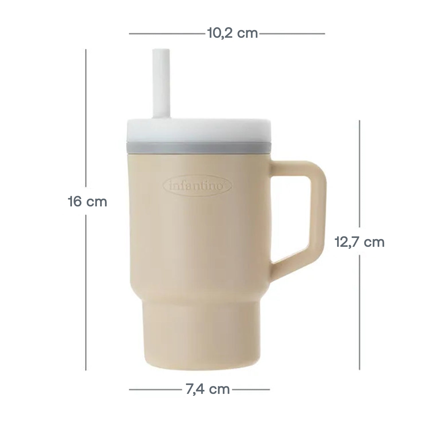 Vaso Antiderrame con Bombilla My 1st Tumbler 250ml Sand