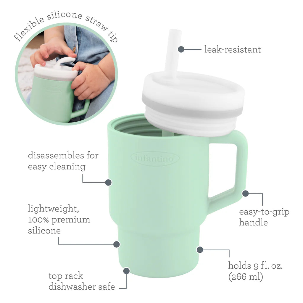 Vaso Antiderrame con Bombilla My 1st Tumbler 266ml Cool Mint