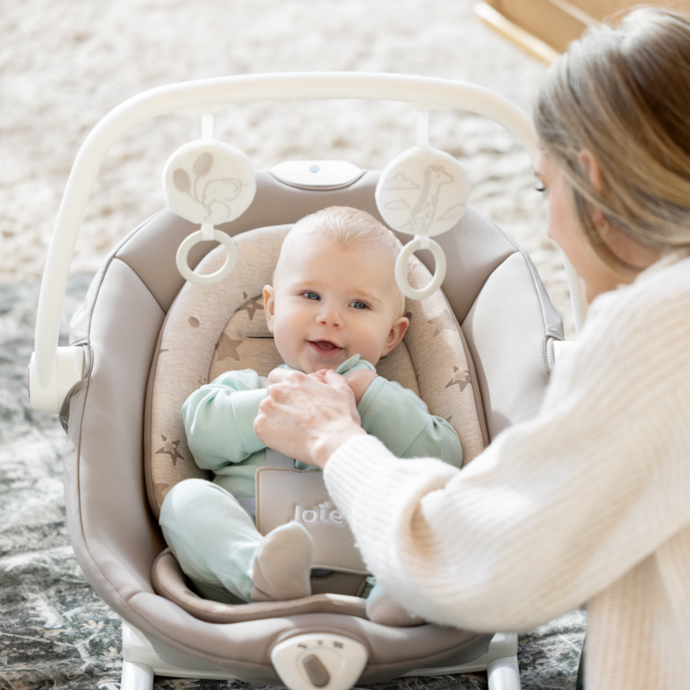 Silla Nido Bouncer Sansa 2in1 Cosmo Tan Joie