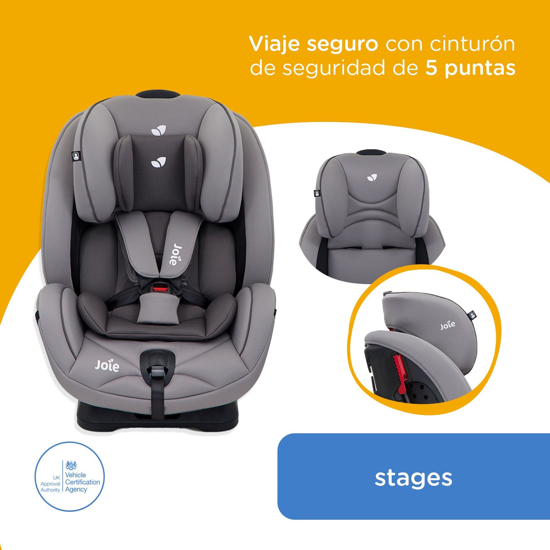 Silla de Auto Convertible Stages Coal