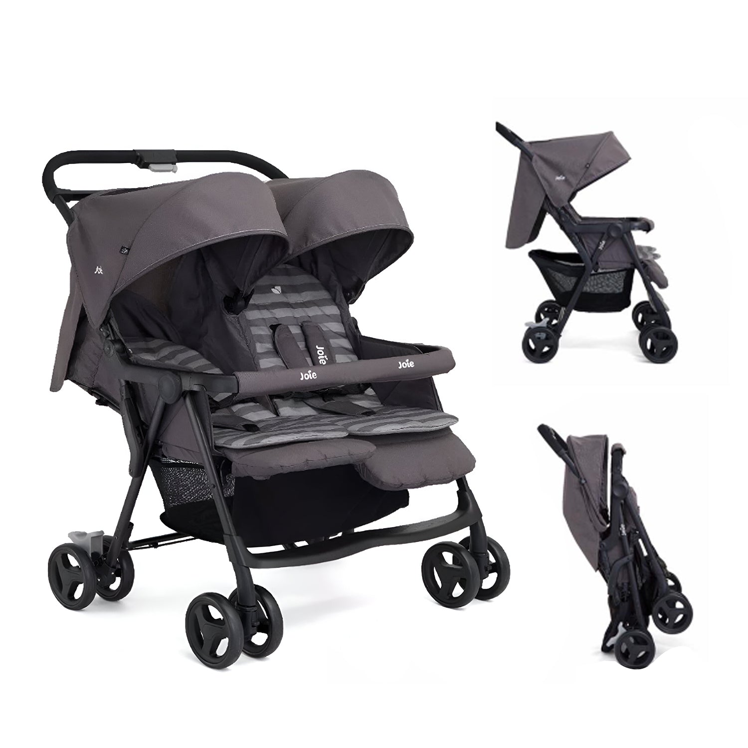 Coche Paseo Doble Aire Twin Dark Pewter Joie