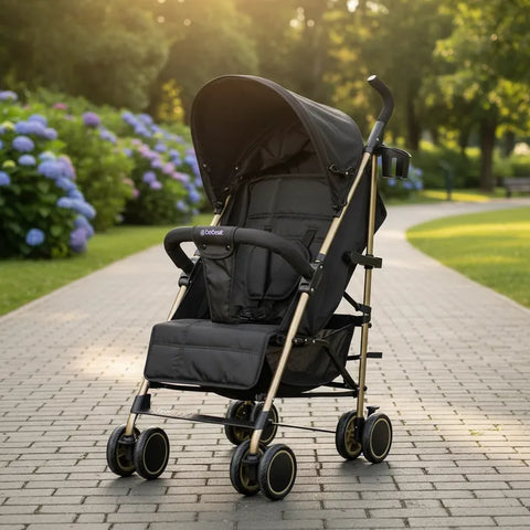 Coche Paragua Kronos Gold Negro