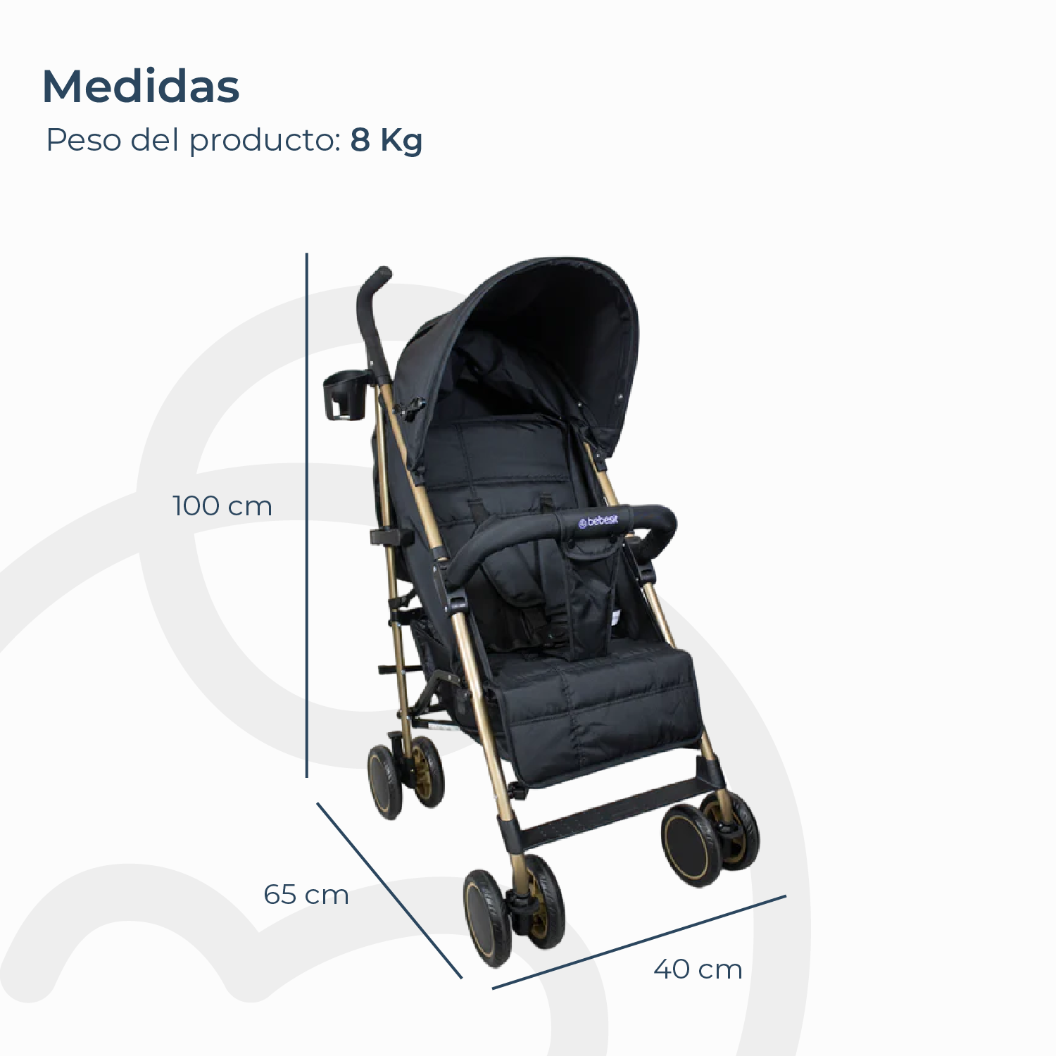 Coche Paragua Kronos Negro Bebesit