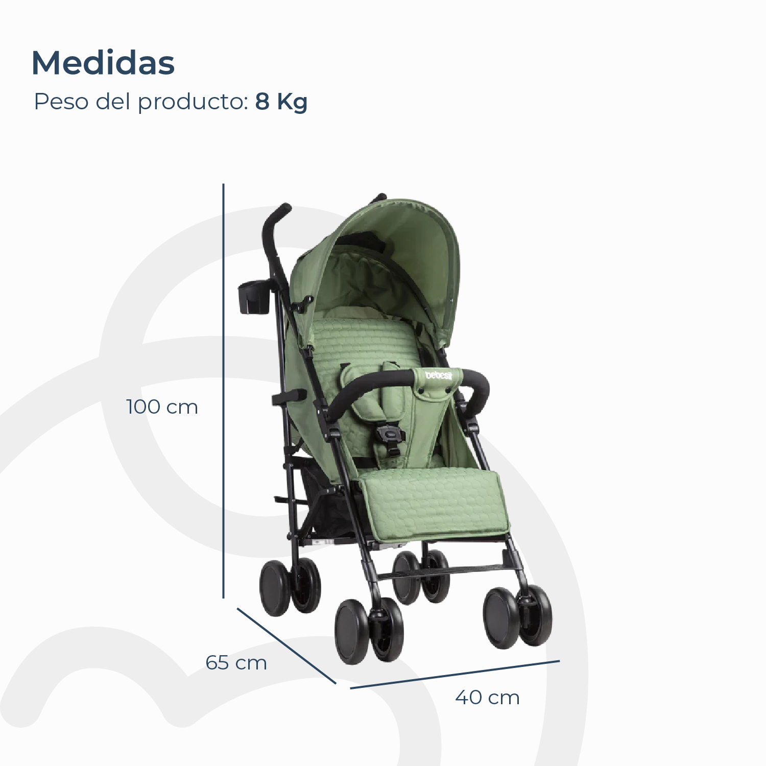 Coche Paragua Kronos Verde Bebesit