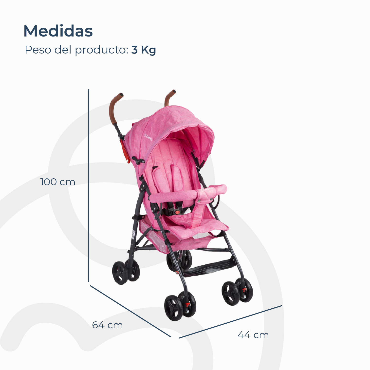Coche Paragua 5126 Rosado