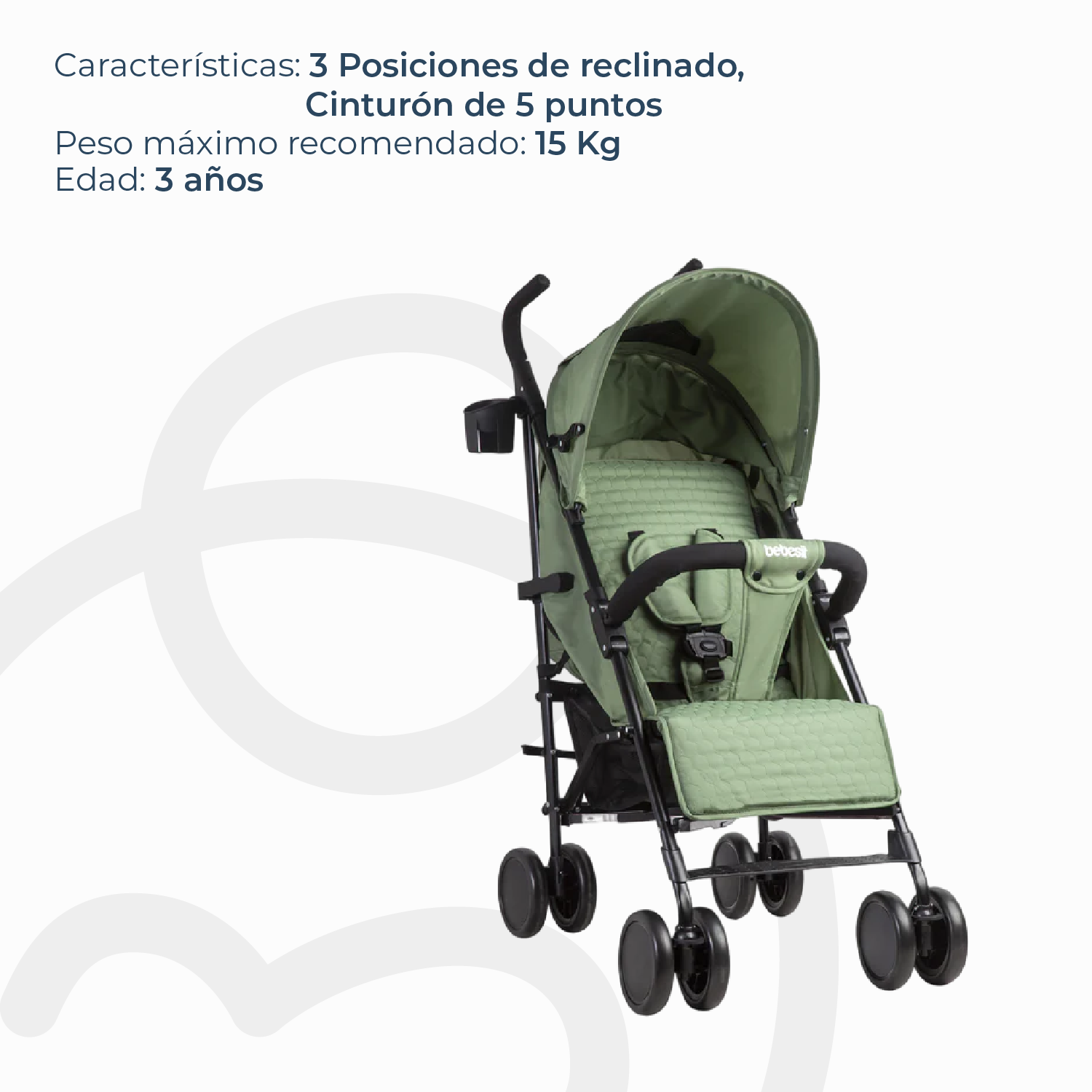 Coche Paragua Kronos Verde Bebesit