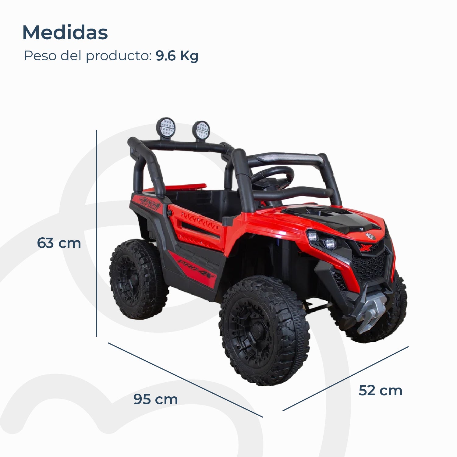Auto Eléctrico Buggy Adventurer Niñas Niños Infantil Rojo