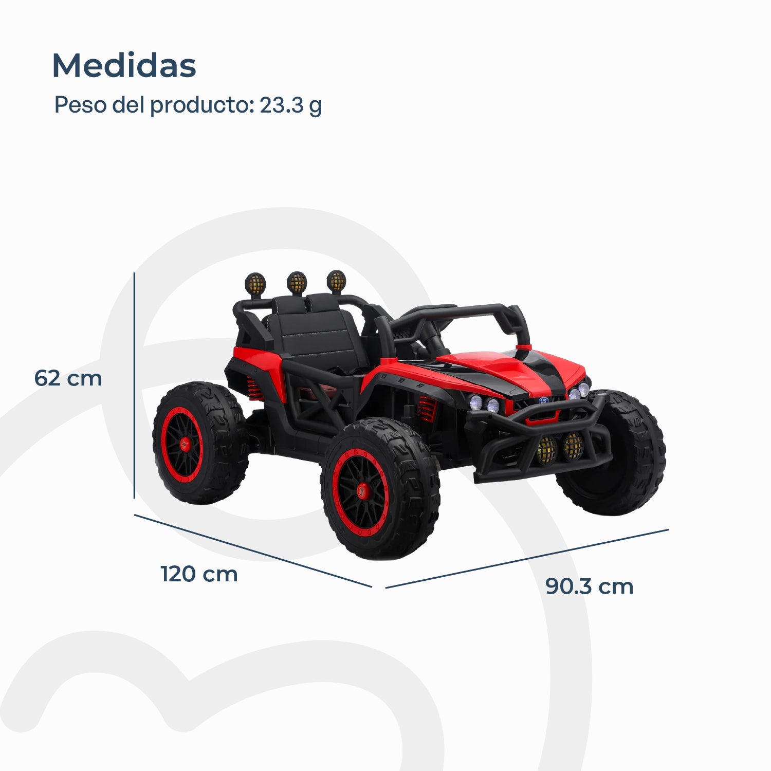 Auto a Batería Infantil ExtremeBuggy Rojo