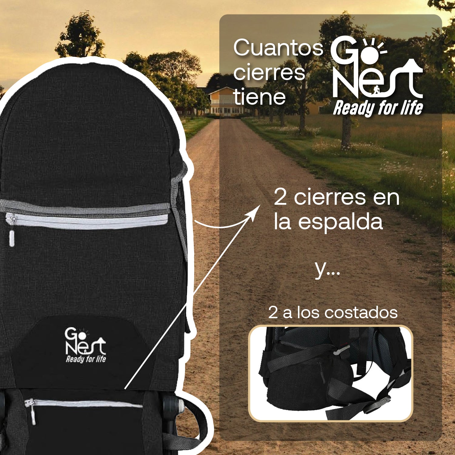 Portabebés de Hombros GoNest Negro