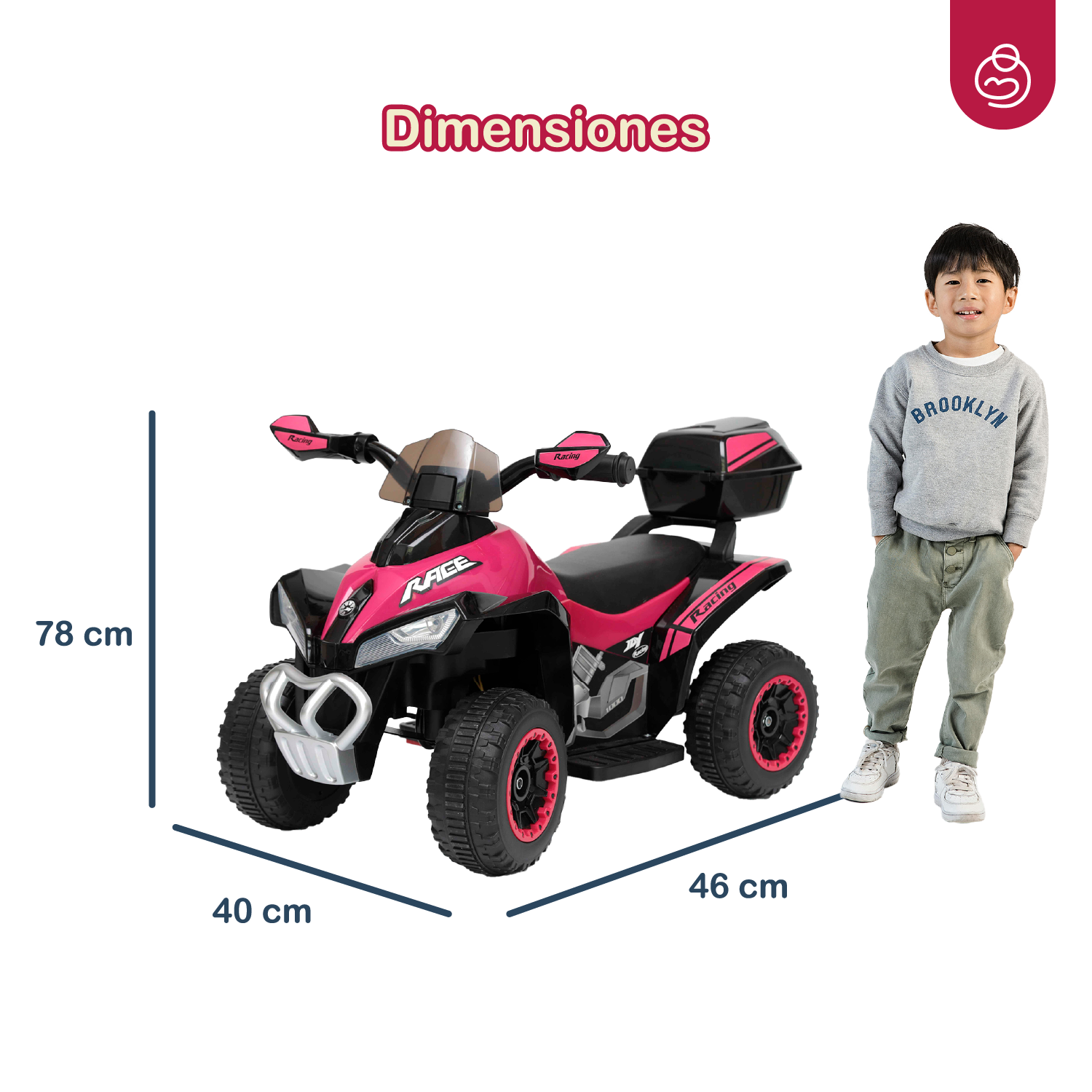 Cuadrimoto Quad Lx Rosa