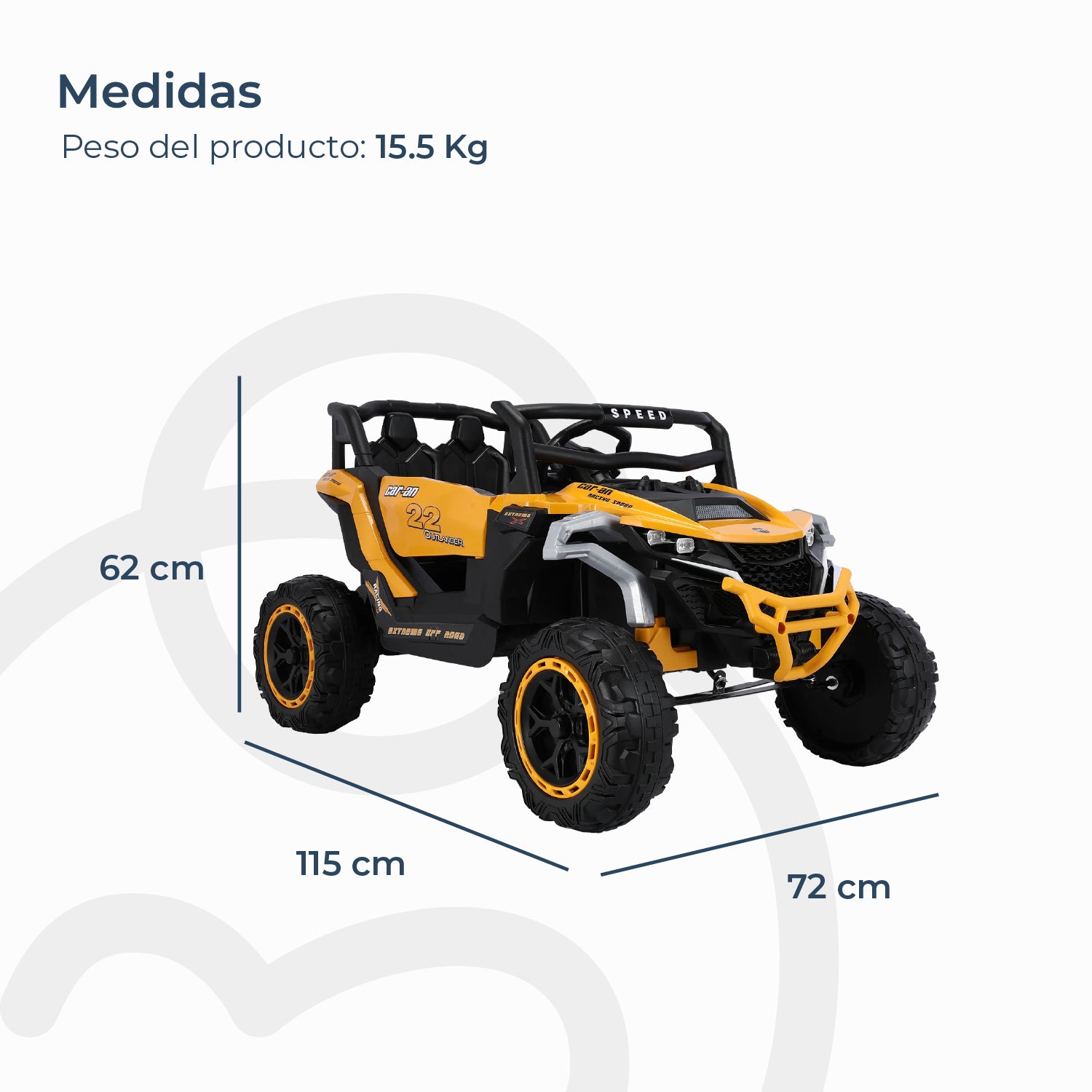 Auto a Batería Buggy 4x4 Adventure Infantil Naranjo